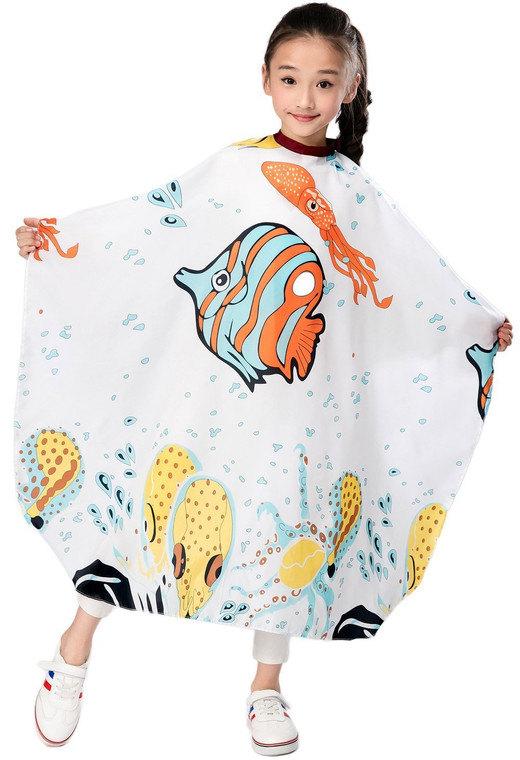 Kids Haircut Salon Cape Hair Cutting Shampoo Styling Capes Cloth for Child