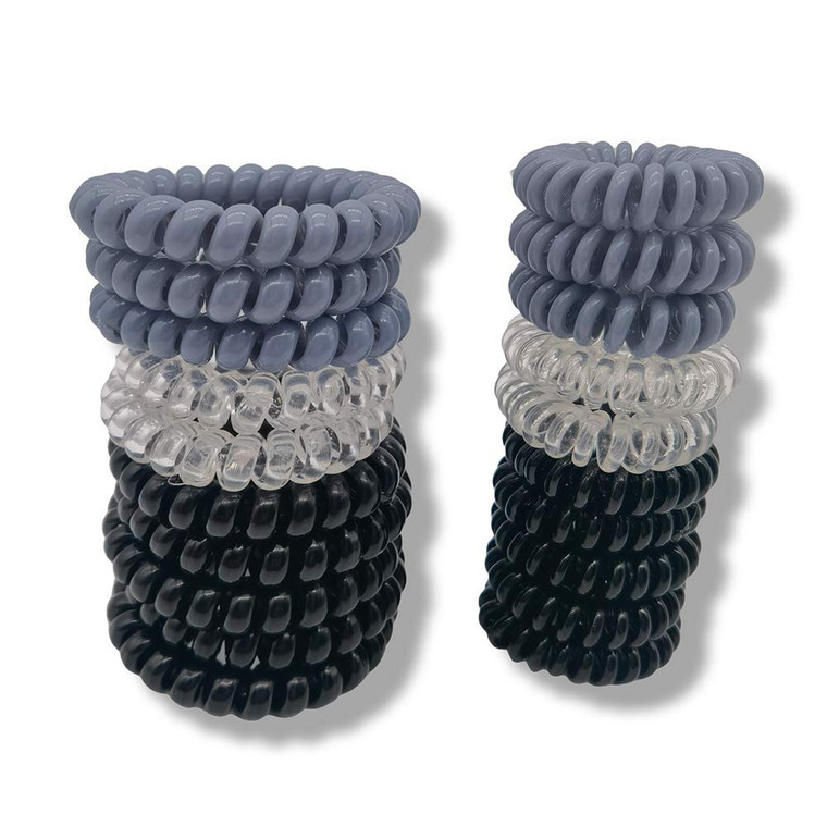 WECTORY Plastic Spiral Hair Ties, Coil Hair Ties, Phone Cord Hair Ties, Hair Coils, Hair Accessories for Women or Girls for Holiday and Daily, 20Pcs