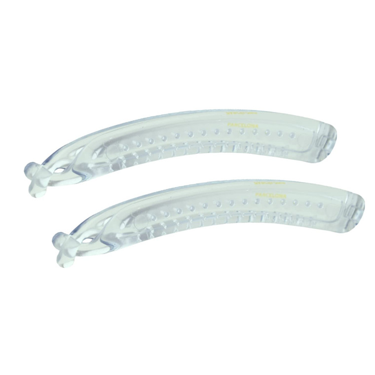 Parcelona French Small 3 ¾ Celluloid Set of 2 French Banana Hair Clip Flexible Ponytail Holder Fashion Durable Styling Paris Hair Accessories for Wo