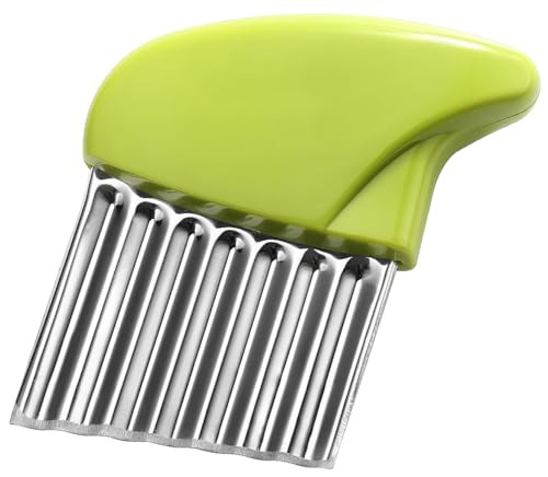 Crinkle Cutter Stainless Steel Potato Carrot Chip Vegetable Crinkle Wavy Chopper Cutter French Fry Slicer
