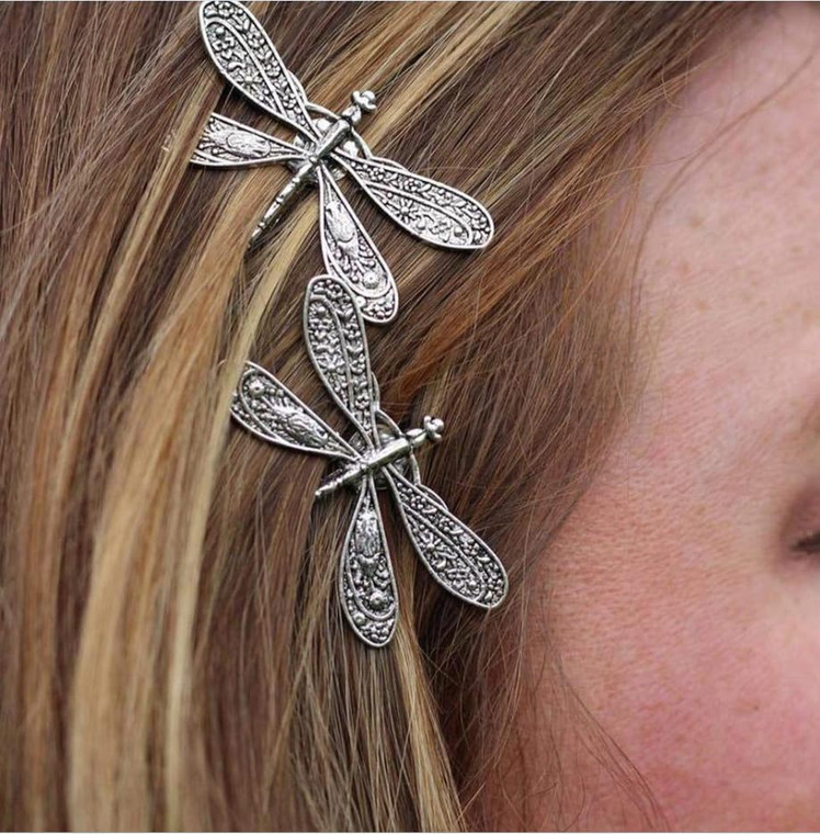 Dragonfly Hair Clip,Antique Headwear Wedding Retro Styling Hair Clip,Bridal Headdress, Color Head Wear Styling Hair Accessories for Girls Women Bobby