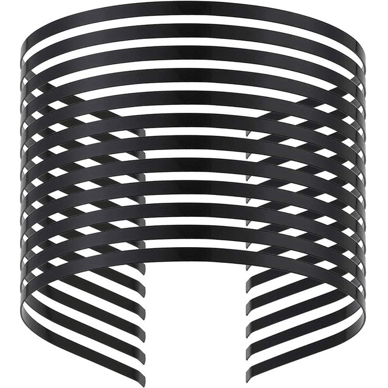 Onwon 12 Pieces Smooth Metal Headbands Frames in Black Tone for DIY Tiara Base Blank Hairband Head Bands 3mm