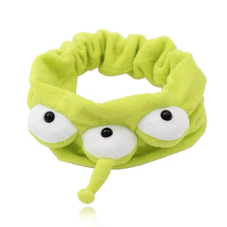 VANVENE Alien Headband for Toy Story Stretchy Plushy Hair Accessories for Face Washing Shower Beauty Skincare 1Pcs