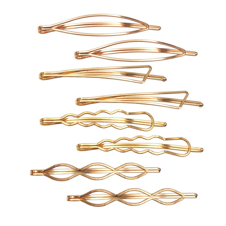 Messen Hair Pins Set Geometric Hair Clips Metal Hairpin Minimalist Hair Styling Jewelry Hair Clamps Accessories Barrettes Gold Bobby Pin for Girl Wom