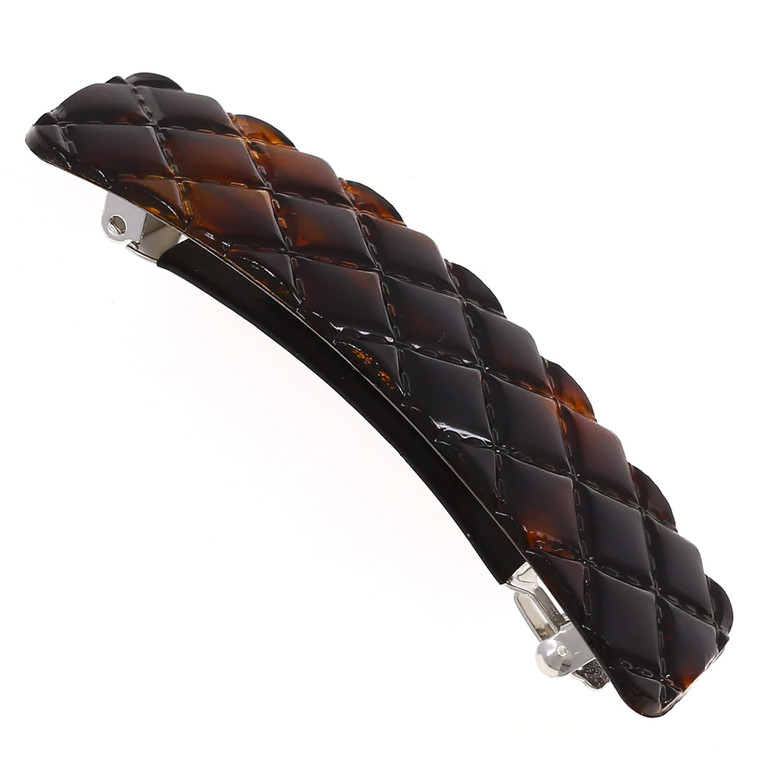 Camila Paris CP2631 French Hair Barrette Clip for Girls, Tortoise Shell, Rubberized Metal Closure Strong Hold Grip Hair Clips for Women, No Slip Dura