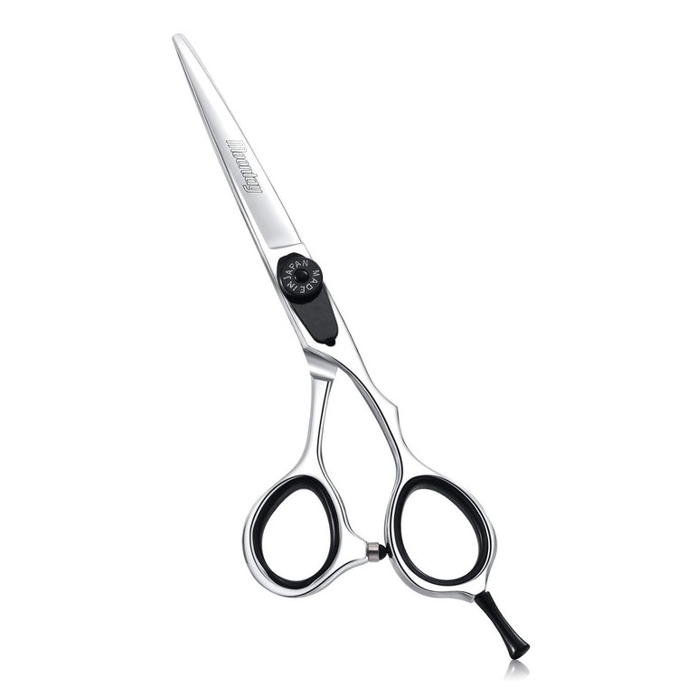 Moontay 6.0" Hair Cutting Shears, Professional Barber Styling Hairdressing Scissors, JP-440C Stainless Steel Salon Scissors, Silver