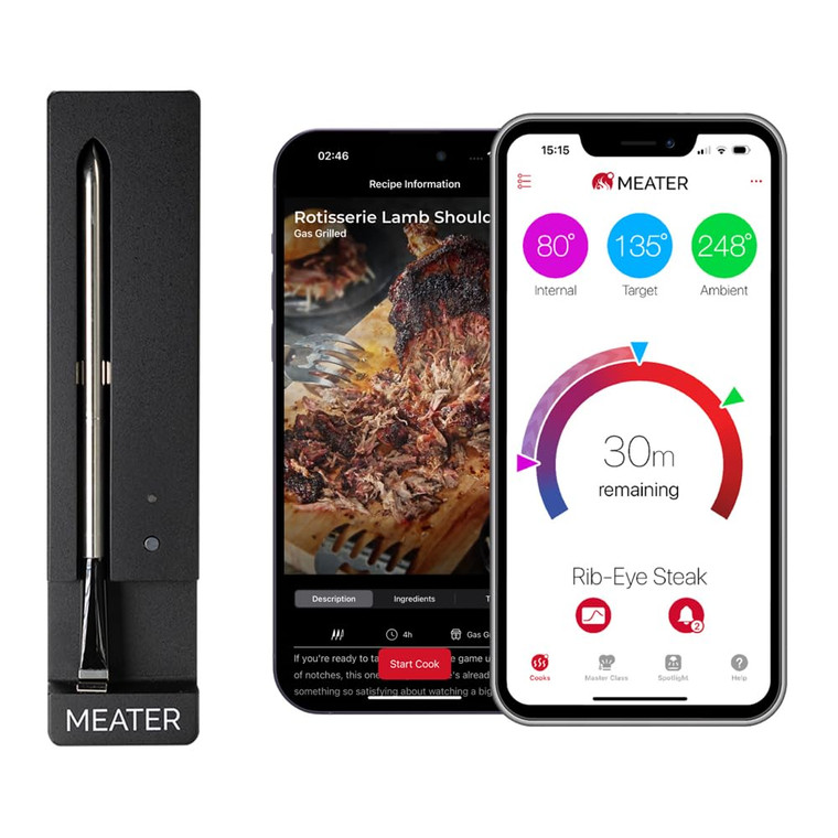 MEATER SE: Smart Bluetooth Meat Thermometer | Long-Range Wireless Probe for Oven, Grilling, Smoking, BBQ & Air Fryer | Dual Sensors & Guided Cook Sys