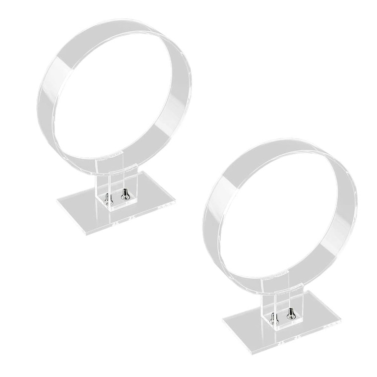 lasenersm 2 Pieces Clear Acrylic Headband Display Stand Single Headband Holder Hairband Display Stand Hair Hoop Holder Acrylic Headband Organizer, Tr