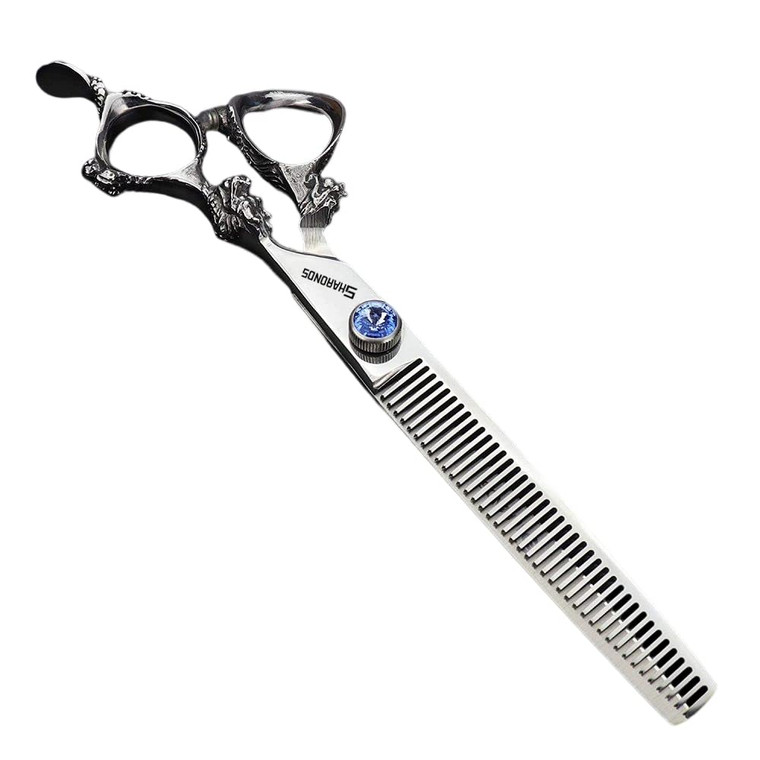 7 inch scissors / 19 cm black/gold/silver professional hairdressers trim hair and trim hair sharp high hardness stainless steel scissors set (7inch-C