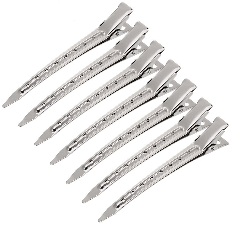 24 Pieces Duck Bill Hair Clips 3.5 Inches Duckbill Hair Clips Metal Alligator Curl Clips for Women Styling Sectioning Long Hair Sectioning Clips with