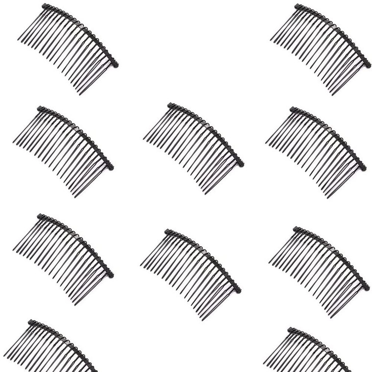 LOVEF 10pcs 20 Teeth Twist Magic Hair Comb Pin Black Hair Accessories Iron Women Lady Vintage Handmade DIY Hair Jewelry Fashion New