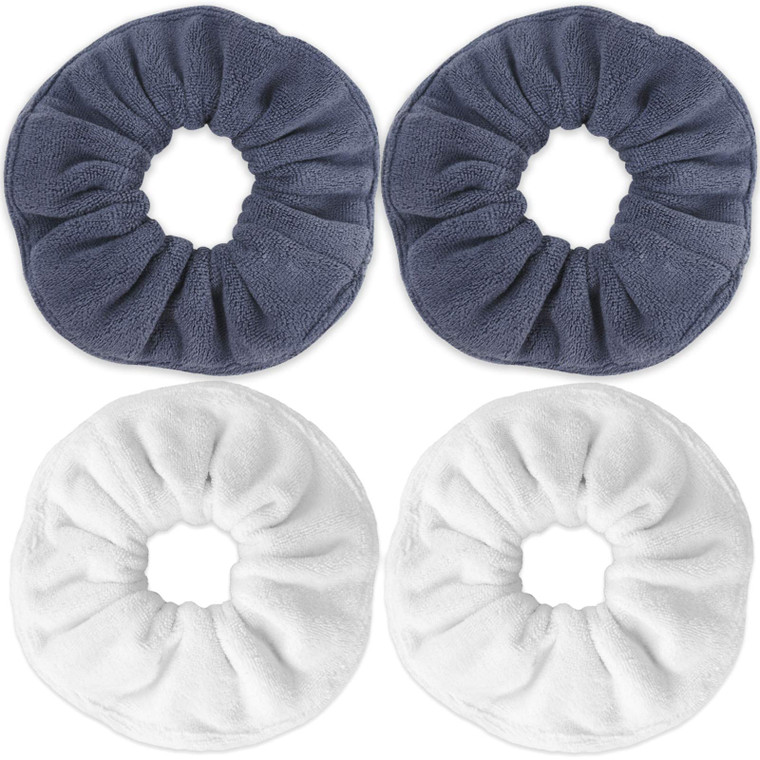 IVARYSS Super Towel Scrunchies for Drying Hair, Absorbent and Soft Microfiber for Frizz Free, Large Thick Ponytail Holder Wet Hair Accessories for Wo