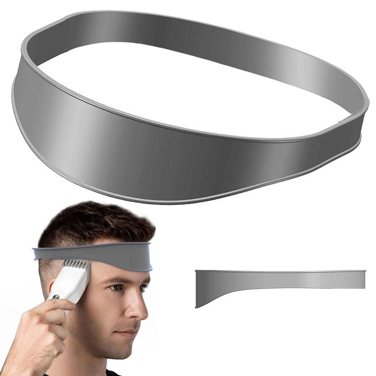Neckline Shaving Template and Hair Trimming Guide, High-Grade Curved Durable Silicone Haircut Band for DIY Home Haircuts Fade and Taper Guide for Cli