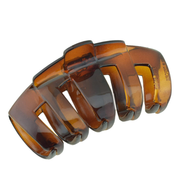 Parcelona French Tubular Large Tortoise Shell Covered Spring Jaw Hair Claw Clip Clamp Clutcher