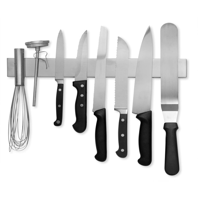 Modern Innovations 16 Inch Stainless Steel Magnetic Knife Bar with Multi-Purpose Functionality as a Knife Holder, Knife Strip, Magnetic Tool Organize
