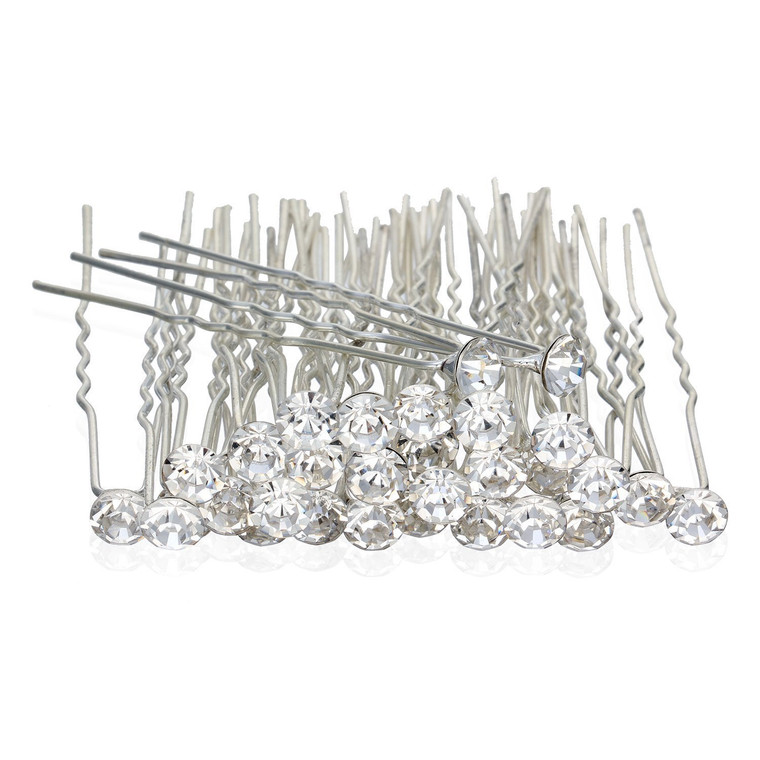 GBSTORE 12 Pcs Transparent Crystal Rhinestones Hair Pins, Beautiful Hair Accessories for Every Occasion