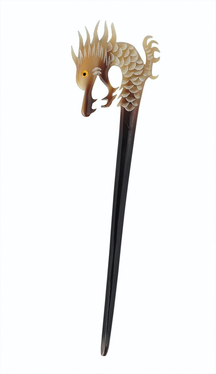 Buffalo Horn Dragon Hair Stick for Women Long Hair Hair Sticks Hair Fork for Buns