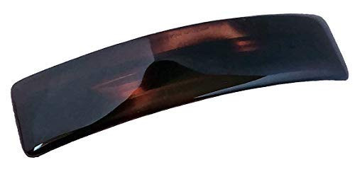 Parcelona French Rectangular Tortoise Shell Large Strong Grip Celluloid Automatic Hair Clip Hair Barrette