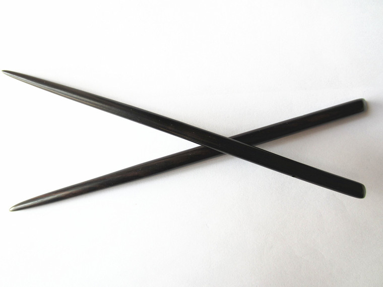 Myhsmooth Zz-bs-zg 2 Count Hair Sticks Natural Ebony (Black Sandalwood) Handmade Carved Hair Clip Shawl Hair Pins Pack of 2 Pcs