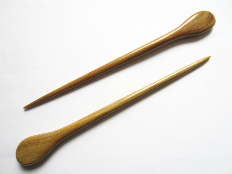 Myhsmooth Zz-gs-yt 2 Count Hair Sticks Natural Green Sandalwood Handmade Carved Hair Clip Shawl Hair Pins Pack of 2 Pcs