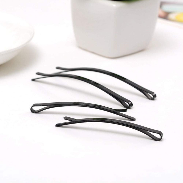 Aysekone 24 Pieces Women Black Metal Hair Bobby Pins Grips Girl's Hair Clip Hairstyle Barrette Hairpin Hairdressing DIY Hair Styling Tools (Large and