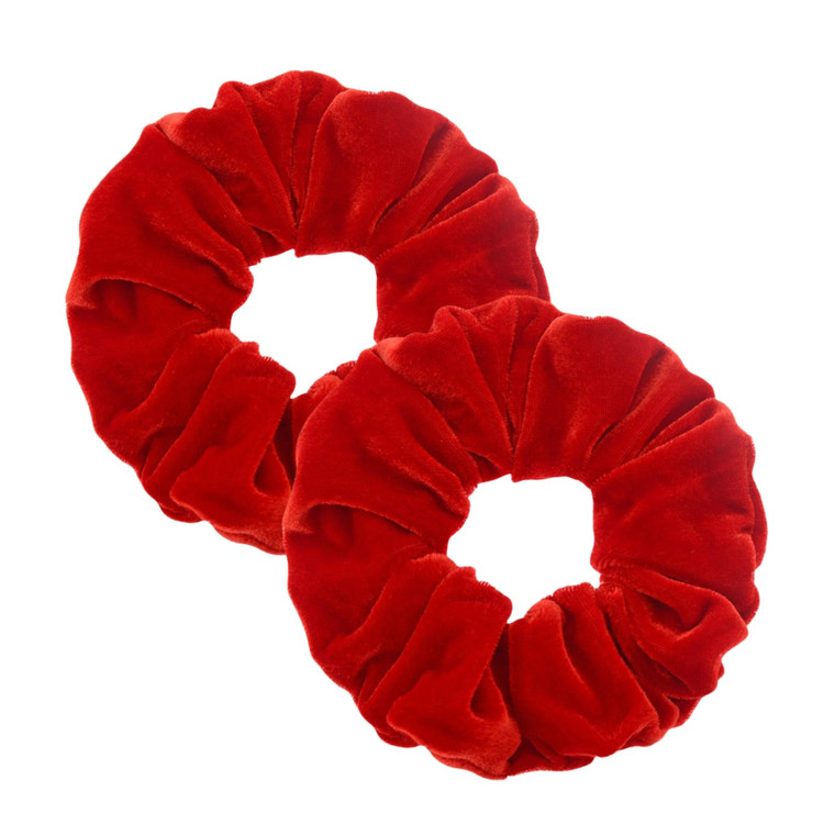 2 Pcs Red Color Large Size Scrunchies for Hair Women Hair Elastic Bands