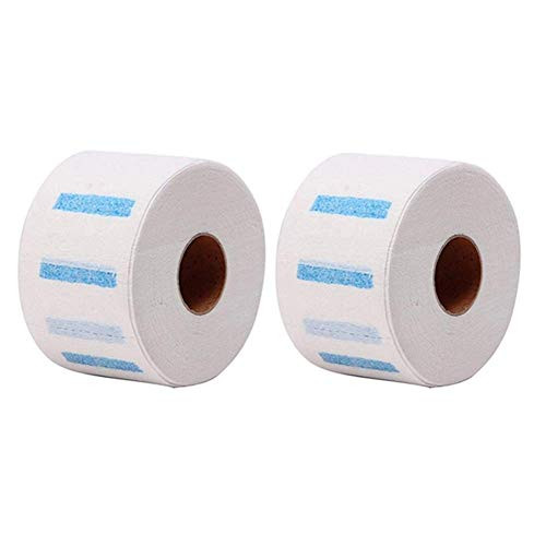 ericotry 2Rolls Disposable Barber Neck Strips Hairdressing Stretchy Neck Paper Wrap Barber Accessories for Salon Barber Shop Hair Cutting Styling (Wh