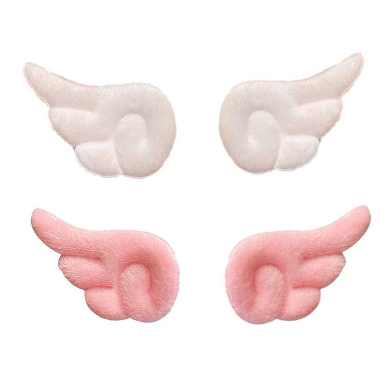 ZHOUMEIWENSP 2 Pairs Angel wings Hair Clips Cute Adorable Hair Barrettes Non Slip Hair Clips Plush Barrettes kawaii Accessories for Halloween Christm