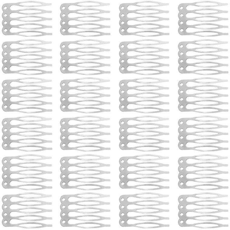 ANCIRS 50 Pack Hair Side Combs for Women, Metal Combs for Securing Headband Veils, 5 French Teeth Bridal Wedding Hair Barrette, Updo Bun Hair Accesso