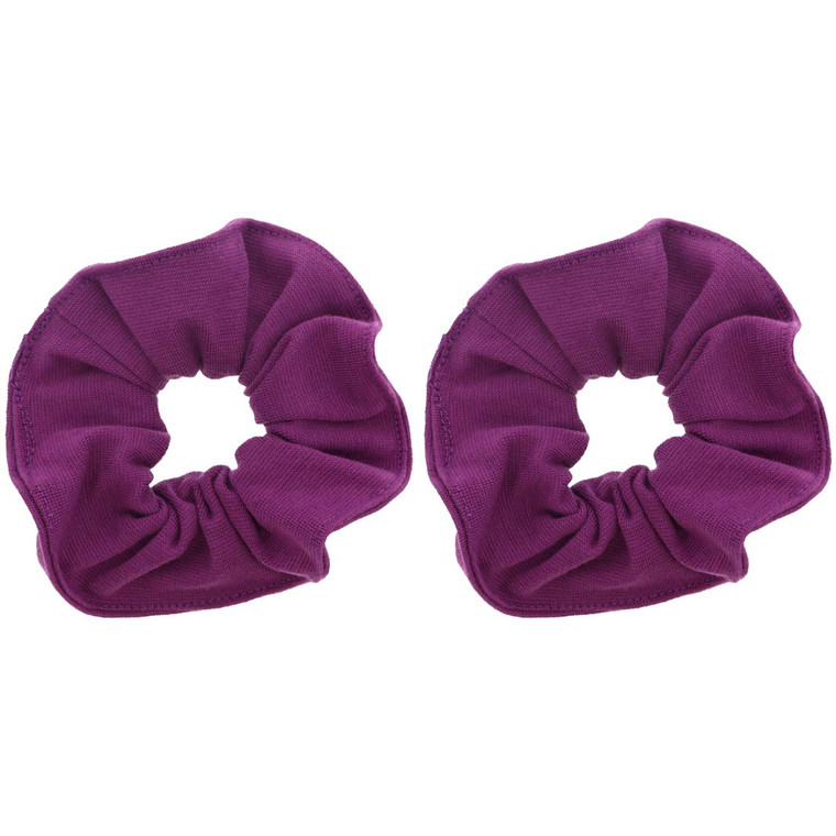 Large Solid Scrunchie - Set of 2 - Purple