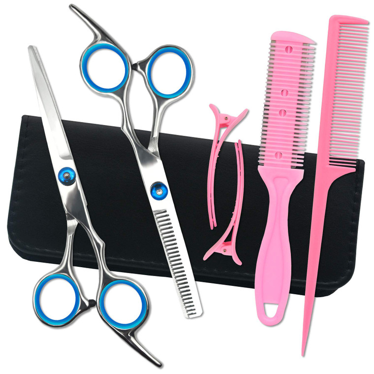 LIGICKY Hair Cutting Scissors Professional Stainless Steel Hairdressing Kits for kids haircuts Thinning Bang Hair Shears for Salon/Home