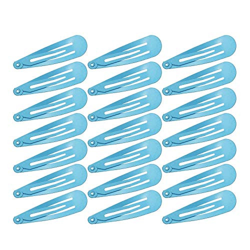 Motanar 50 Pack of Snap Hair Clips Hair Barrettes for Kids, Girls and Women, 50 mm (Sky Blue)