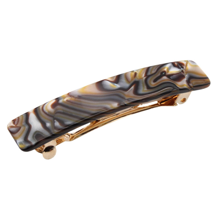French Amie Small 2 1/4 inch Celluloid Handmade Hair Barrette No Slip Grip Durable Styling Women Hair Accessories Hair Clip for Girls, Made in France
