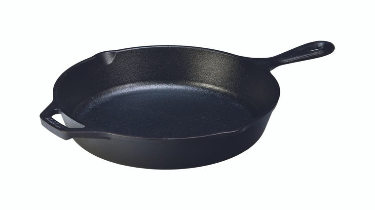 Lodge Seasoned Cast Iron Skillet - PFAS-Free, Non-Toxic Cookware - Use with an Oven, Stove, Grill, or Campfire - Naturally Non-Stick & Oven Safe - 12