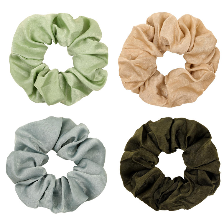Silk Satin Scrunchies Women Hair Ties - Ivyu Big Scrunchy Ponytail Holder No Crease Hair Bands Soft Elastic No Hurt Your Hair for Vsco Girl Women Gra