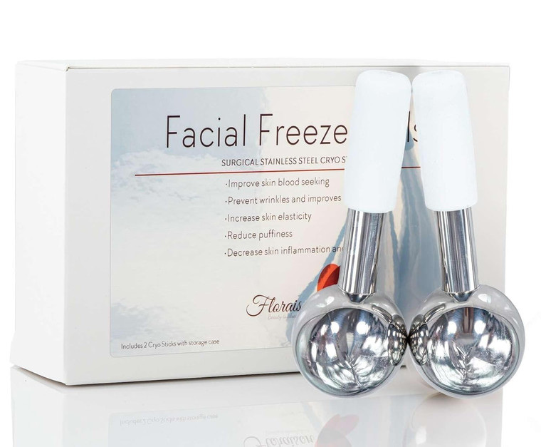 Floraison Unbreakable Stainless Steel Magic Cooling Beauty Facial Sticks for Face, Neck & Body Cryo Sticks & Cold Roller for face Puffiness & Wrinkle