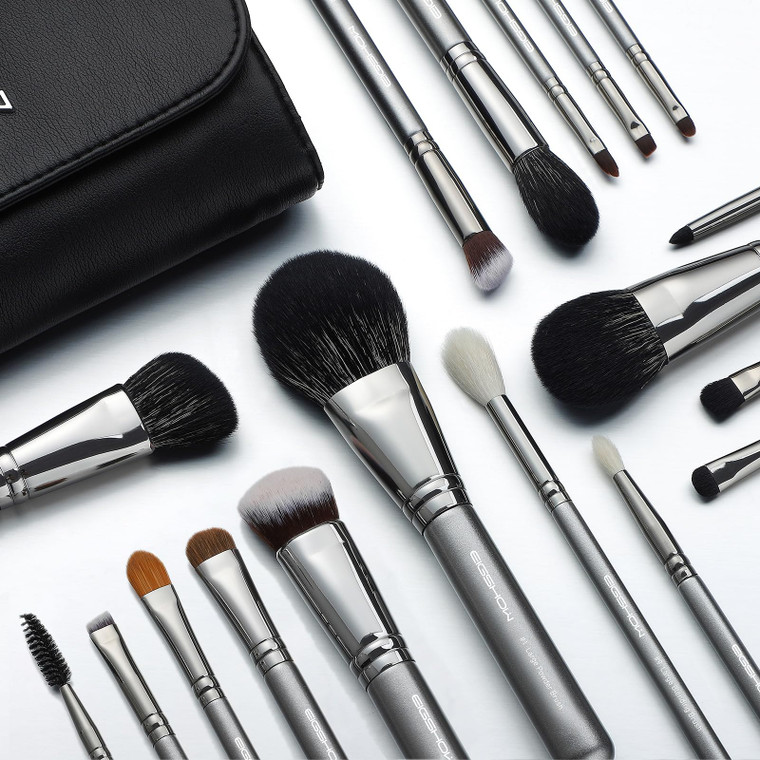 Professional Makeup Brush Set, EIGSHOW High End Makeup Brushes for Foundation Powder Blending Blush Bronzer Eyeliner Eyeshadow with Case (PRO 18pcs G