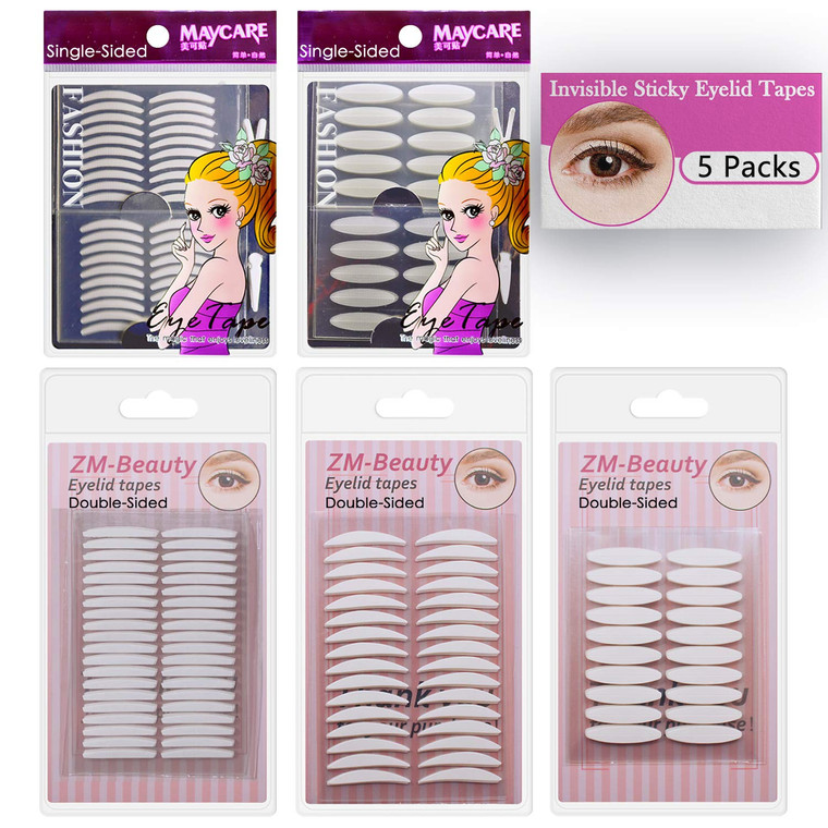1080Pcs Premium Quality Natural Invisible Single Side Eyelid Tape Stickers Medical-use Fiber Eyelid Lift Strip, Instant Eye Lift Without Surgery, Per