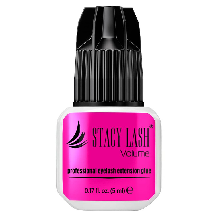 STACY LASH Volume Eyelash Extension Glue 0.17fl.oz/5ml/3-4 Sec Drying Time/Retention 6 Weeks/Black Adhesive/Professional Supplies/Pegamento de Pestañ