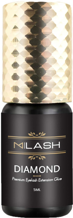 M LASH Diamond Premium Lash Glue - Eyelash Glue for Extension Adhesive with 6-7 Weeks Retention, 1-2 Second Dry Time, 5ml - for Hybrid, Mega Volume,