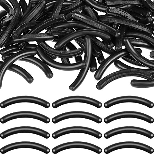 Mudder 80 Pieces Eyelash Curler Refills Eyelash Curler Pads Silicone Rubber Replacement Refills Pads for Universal Eye Lash(Black)
