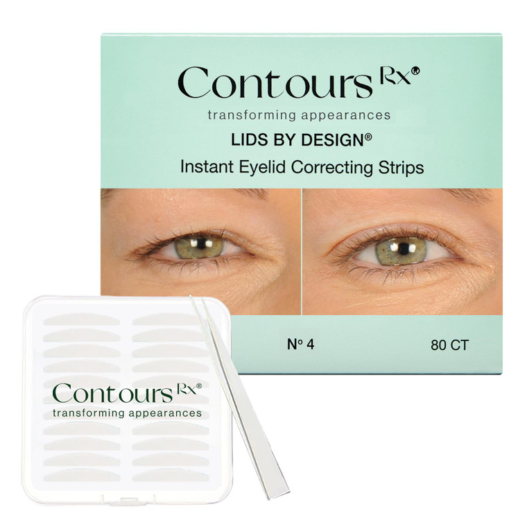 Contours Rx Lids by Design  N°4 Invisible Instant Eyelid Lift Strips for Slight Hooded, Droopy & Heavy Lids  Medical-Grade, Non-Surgical Eye Lift T