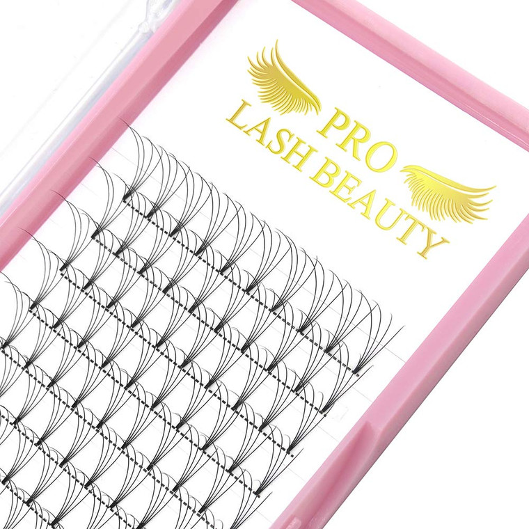 Premade Fans Eyelash Extensions 4D-D-0.10-15 Short Stem Premade Volume Eyelash Extensions .07 .10 C D Curl Pre made Lash Fans 9 to 20 mm Volume Lash