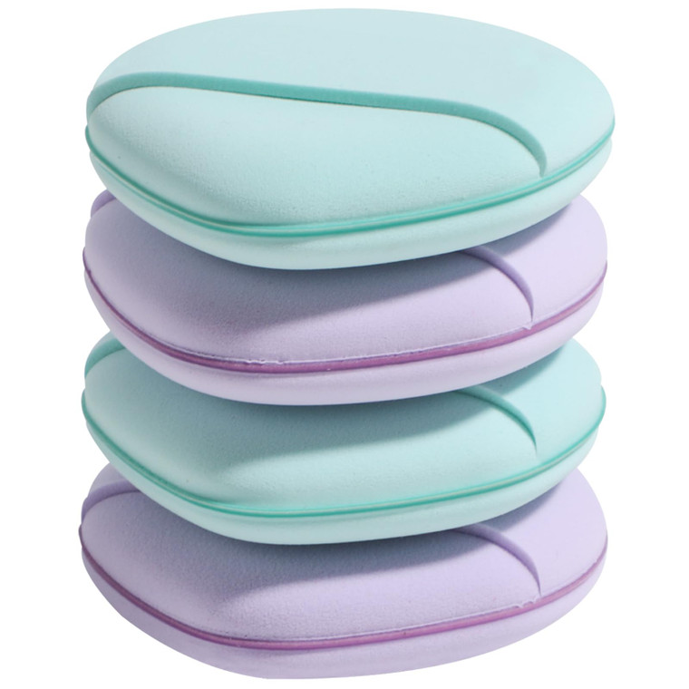Foundation Sponge BS-MALL Blender Sponge for Liquid, Cream, and Powder, Multi-colored Makeup Sponges Pack of 4 ?Purple Blue?