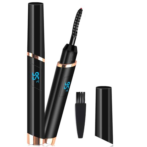 Heated Eyelash Curler, Electric Eyelash Curler, Rechargeable Lash Curler for Makeup Natural Curling Eye Lashes and 24 Hours Long Lasting - Black 2025