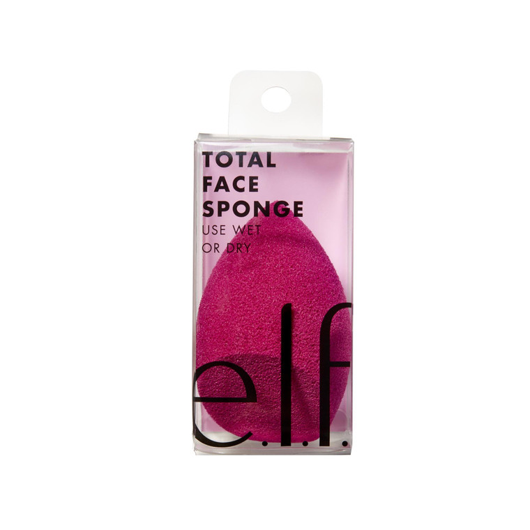 e.l.f. Total Face Blending Sponge, Latex-Free Makeup Sponge With Angled & Rounded Sides For Concealer, Foundation & more, Vegan & Cruelty-Free