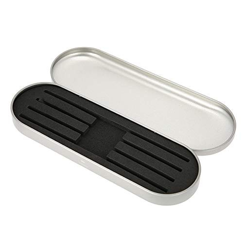 Sonew Professional Storage Box for Eyelash Extension, Tweezers Empty Organizer Case, Eyelash Pencil Case Organizer Makeup Tools(Silver)