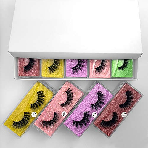 HBZGTLAD Wholesale Eyelashes 10/20/30/40/50/100 Pairs Faux 3D Mink Lashes Natural False Eyelashes Makeup Cilios Thick Mink Eyelashes In (mix 50pair)
