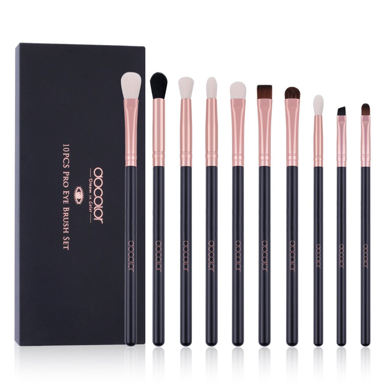 Docolor Eyeshadow Brushes Professional Eye Makeup Brushes Set Eyeshadow Eyeliner Concealer Eyebrow Blending Brushes Eye Make Up Brush Kit with Gift B