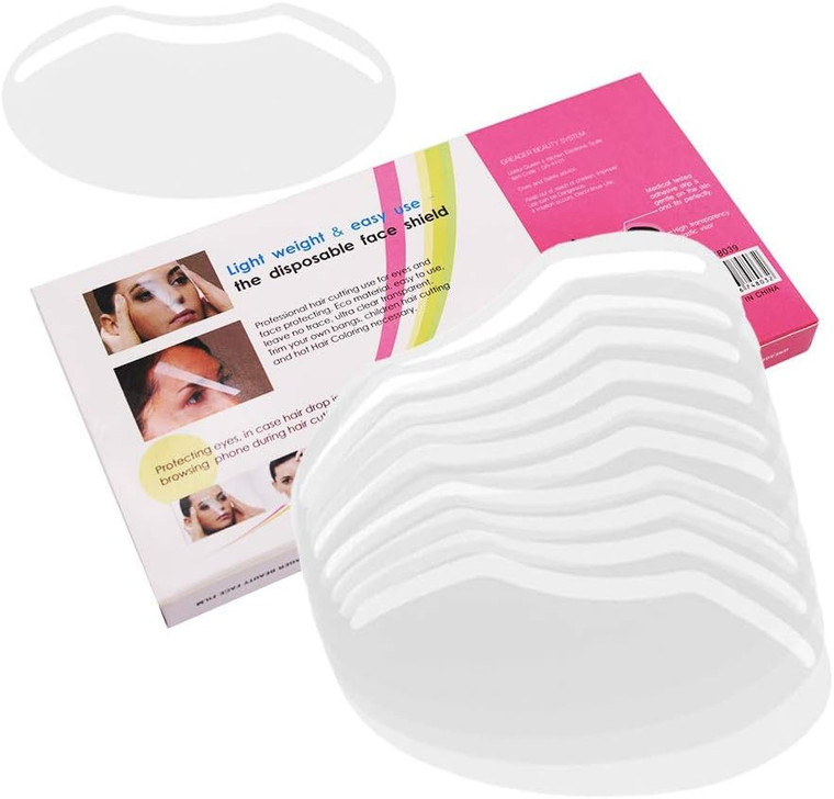 LWBTOSEE Disposable Plastic Eye Shield,For Microblading, Permanent Makeup,Eyelash Extensions, Eyes Cataract Surgery, For Eyes And Eyebrows-100pcs/pac